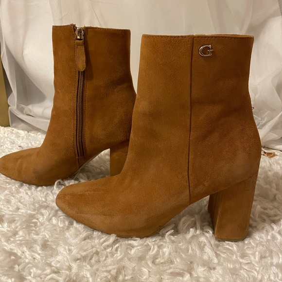 Guess, tan Suede boots, 7.5 - Picture 1 of 7